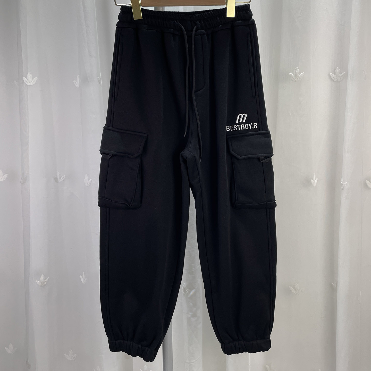 百 品牌撤柜童装男大童加绒工装裤青少年学生冬季针织长裤卫裤