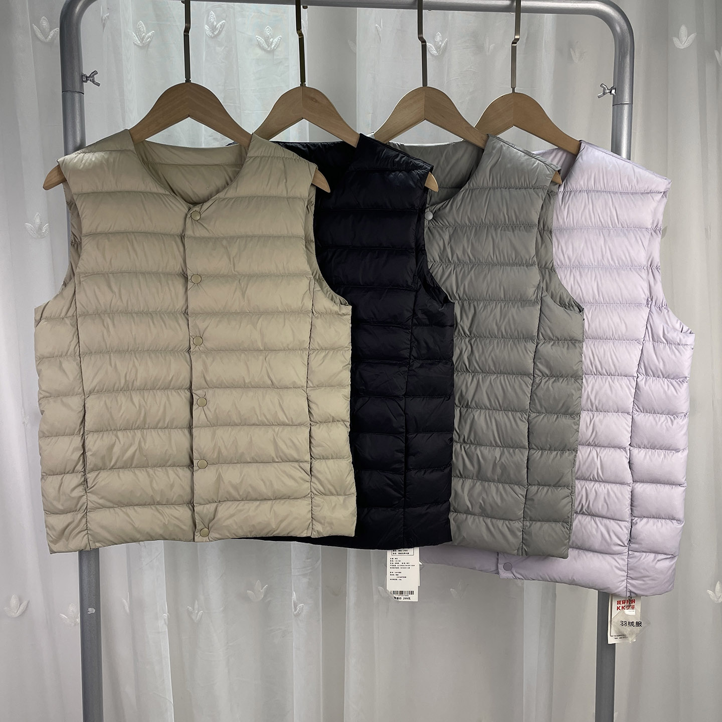K 品牌撤柜童装男女大童轻薄羽绒马甲青少年儿童秋冬鸭绒内胆背心