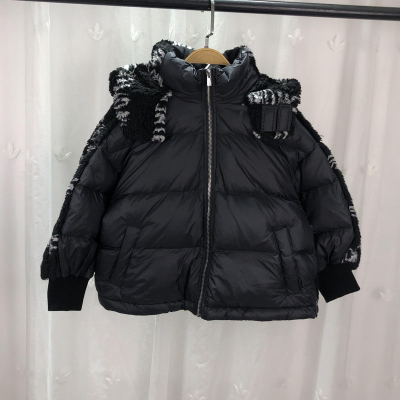 yue品牌撤柜童装中大童女童连帽羽绒服儿童冬季鸭绒保暖毛毛外套