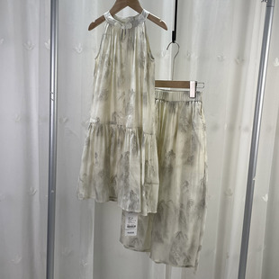 宝W品牌折扣童装中大童女童国风套装儿童夏季长款上衣+长裤2件套