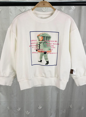 德 品牌撤柜童装中小童女童套头薄卫衣儿童春秋长袖休闲上衣DC