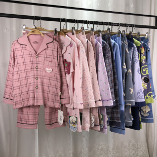 130-180码25新款童装中大童男女童家居服套装青少年儿童纯棉睡衣