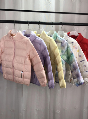 KT 品牌折扣童装中大童女童轻薄羽绒服儿童冬季鸭绒保暖外套
