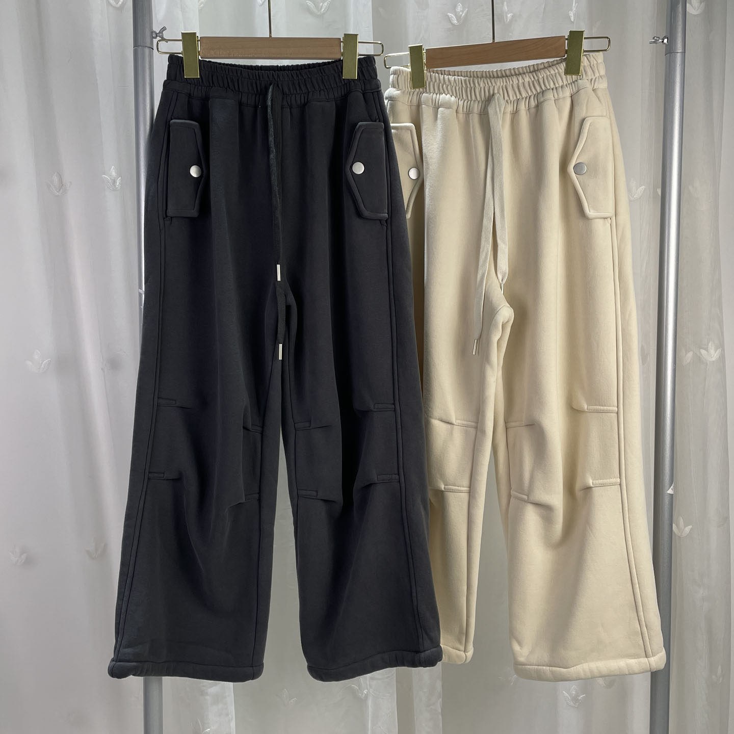 BJS品牌折扣童装大童男女童加绒针织裤青少年初高中性休闲裤长裤