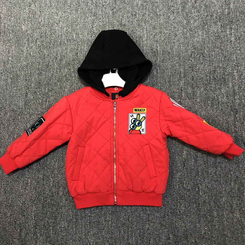 AB*品牌撤柜童装中小童男童连帽棉服儿童秋冬夹棉休闲外套棉衣AD