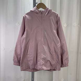 中大童女童防风外套儿童春秋薄款 连帽休闲服 品牌折扣童装 KBS
