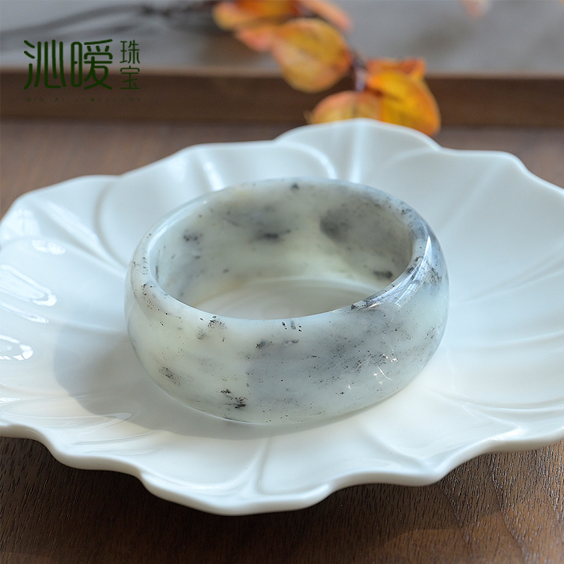 轮胎版天然岫玉手镯所见即所得
