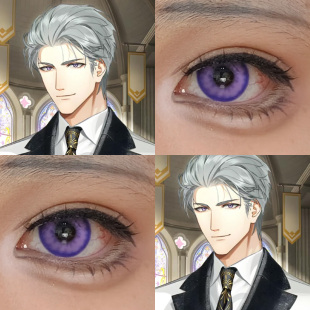 查理苏COS美瞳紫色光与夜之恋乙游男主未婚夫隐形眼镜cosplay若HN