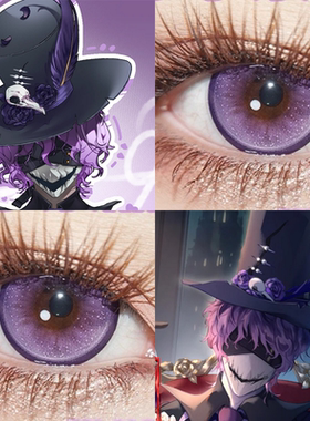 杰克乌骨cos美瞳紫色第五人格水水紫晶雷灵珠冬眠紫日抛漫展佳ja