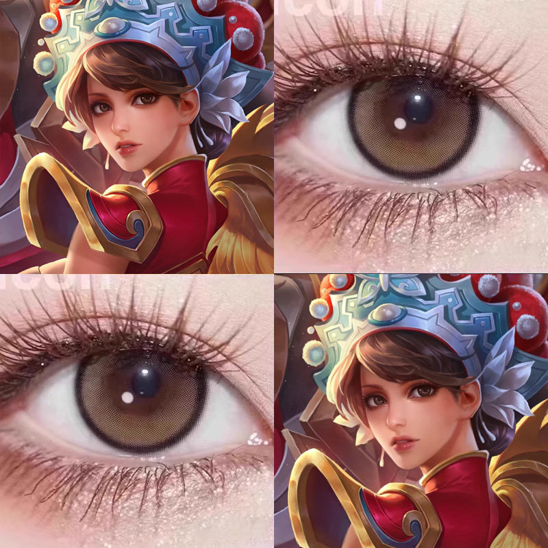 虞姬COS美瞳王者霸王别姬纯爱甜棕闪光银河土豆脑袋薄荷甜棕婷Ja