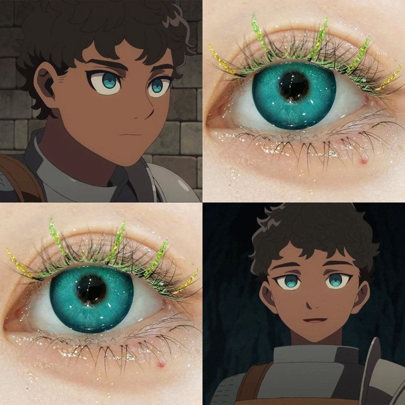 卡布尔COS美瞳迷宫饭春风草系绿水月青奈良晚音暗月灵显色日抛Ja