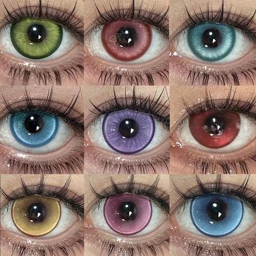 Yukion美瞳cos日抛蓝红色芙莉莲神代利世猫猫黄金魔法玫瑰精灵JA