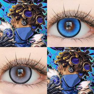 第五人格击球手钨cos美瞳日半年抛异瞳灰蓝色飞行蓝钢铁灰色显JA