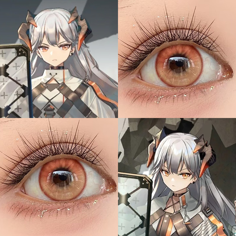 明日方舟塞雷娅COS美瞳元素精灵恋恋橙迈阿密橘桃桃橙棕显色Ja