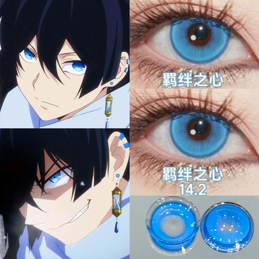 瓦尼塔斯cos美瞳半年抛瓦尼塔斯的手记蓝混血显色彩色隐形眼镜JA
