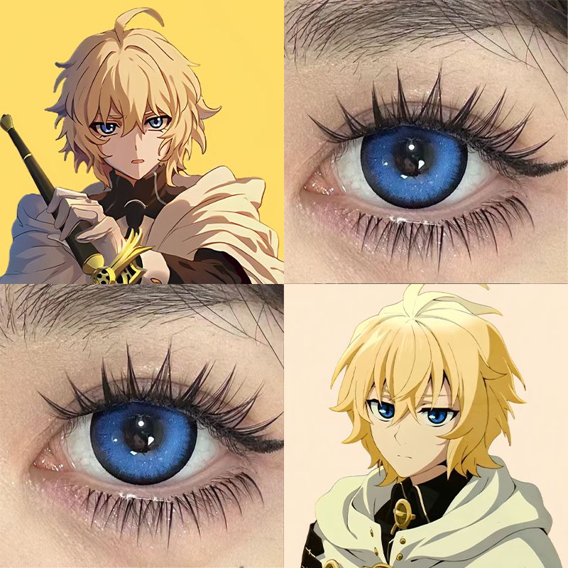 终结的炽天使米迦尔cos美瞳日抛圣蓝星光显色日系漫展官方正品gt