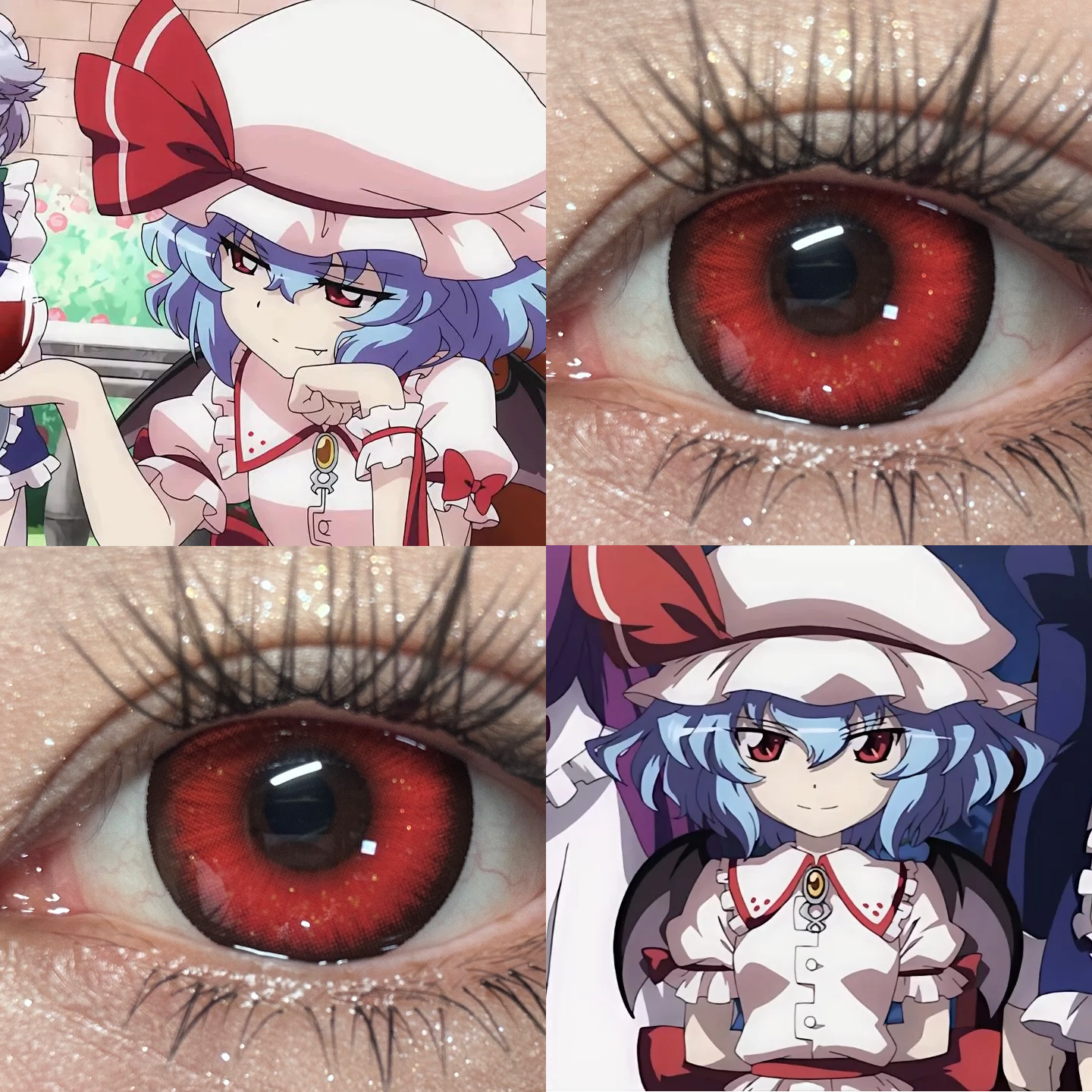蕾米莉亚cos美瞳东方project恶魔吟唱游仙红赤红莲好运红正品启hn