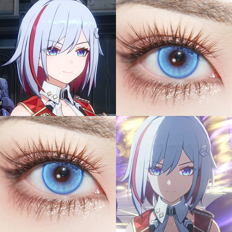 托帕cos美瞳崩坏星穹铁道晴山蓝流萤森蓝奶油蓝绣球花星际蓝紫Ja