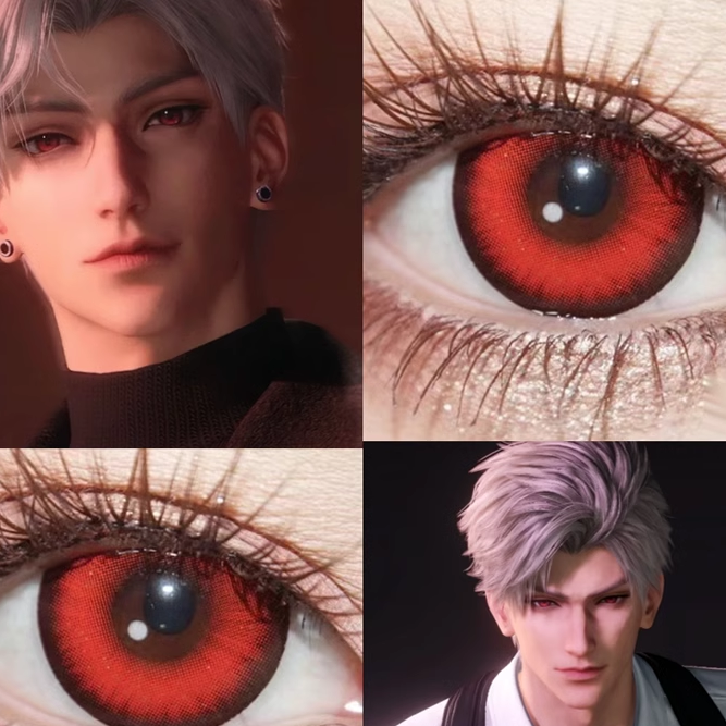 秦彻cos美瞳半年抛恋与深空红色万圣节次元梦境恶魔吟唱赤小豆JA