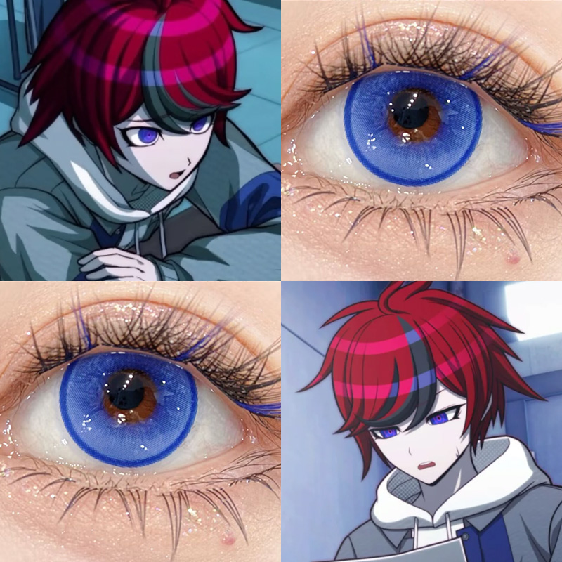 澄野拓海COS美瞳百日战纪宝石冰蓝芋圆深蓝月影蓝显色漫展花城Ja