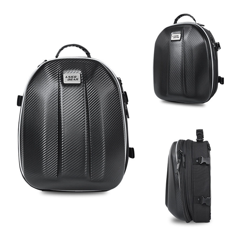 摩托车多功能座包硬壳后尾包骑士机车骑行装备双肩头盔背包大容量