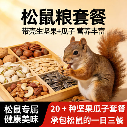 松鼠粮食魔王黄山主食瓜子坚果泥断奶鼠粮食物松鼠专用粮食套餐