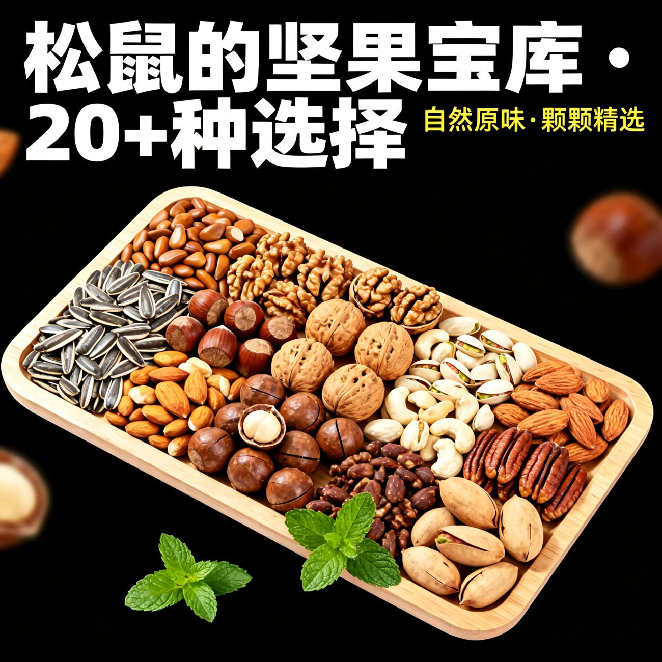 松鼠粮食坚果原料互动零售野外仓鼠类零食