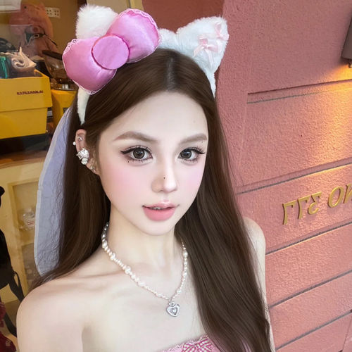 有点好看~可爱蝴蝶结猫耳朵HelloKitty发箍洗脸化妆拍照出片头箍