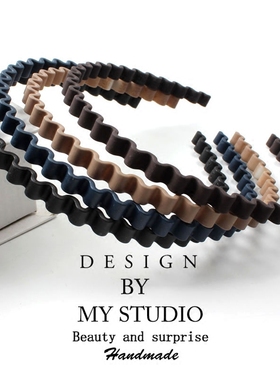 发箍网红2025年新款韩国头箍发捆碎发发卡防滑洗脸压发黑色细波浪