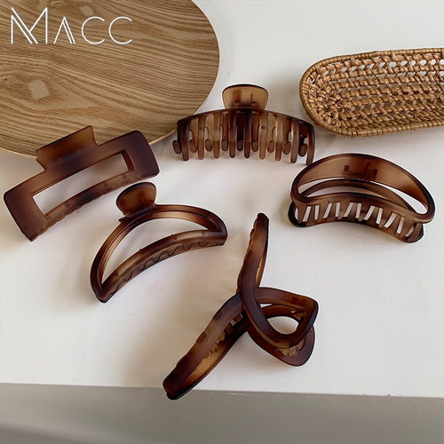 大号发量多复古法式磨砂鲨鱼抓夹