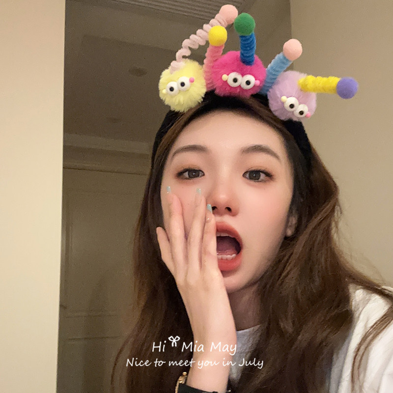 黑色可爱扭扭棒小怪兽发箍