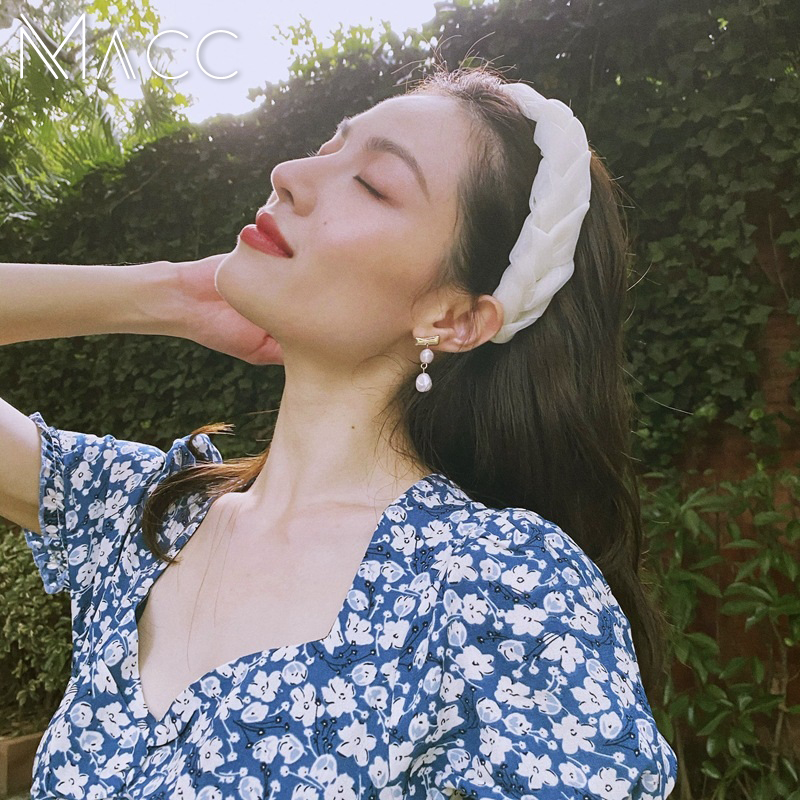 公主落难发箍女夏天超仙麻花洗脸宽边公主风高颅顶白色头箍头饰