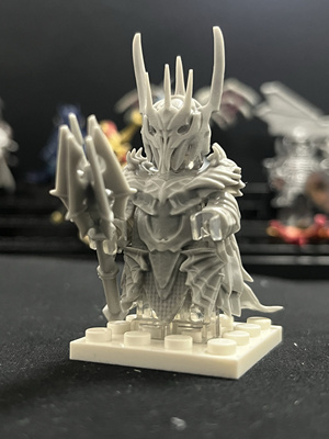 【白模】指环王魔王索伦第三方人仔积木玩具光固化3D打印穿戴装备
