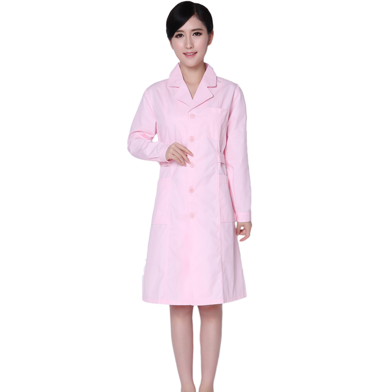 粉色西服领春秋装医生服药店工作服长袖美容院女妇幼保健冬护理服