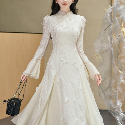 领证登记旗袍订婚生日小礼服