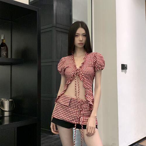 千禧年古早穿搭两件套装辣妹BM风