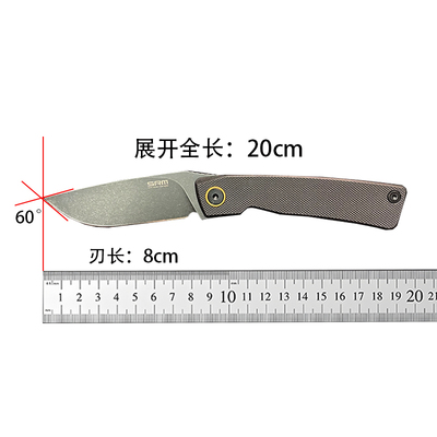 SRM三刃木 105M外贸版折叠刀G10手柄edc便携式14c28n钢露营水果刀