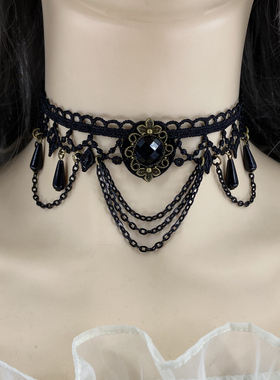 复古宫廷锁骨短款项链