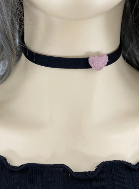 choker项圈女颈带圣诞节爱心锁骨链颈链日韩复古原宿项链秋冬定制