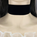 欧美哥特式 饰品项链女简约choker锁骨链项圈颈链黑色丝绒布颈带