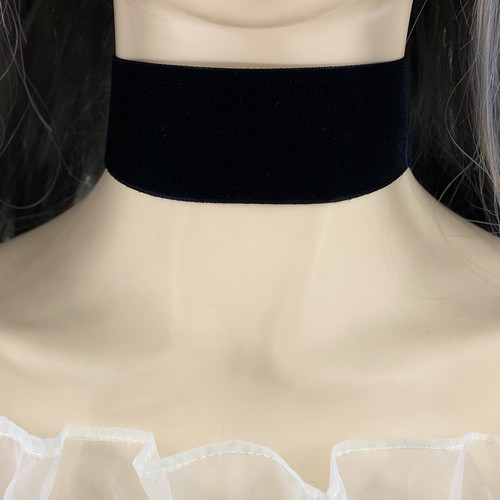 欧美哥特式饰品项链女简约choker锁骨链项圈颈链黑色丝绒布颈带