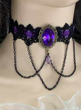 网红choker蕾丝花朵项圈洛丽塔