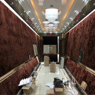 饰地毯 加密韩国丝地毯亮丝展厅满铺现代客厅装 修瓷砖店背景美逢装