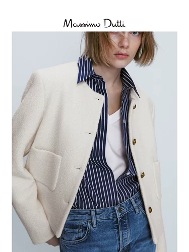 Massimo Dutti Весенняя комфортная хлопковая футболка, V-образный вырез, короткий рукав