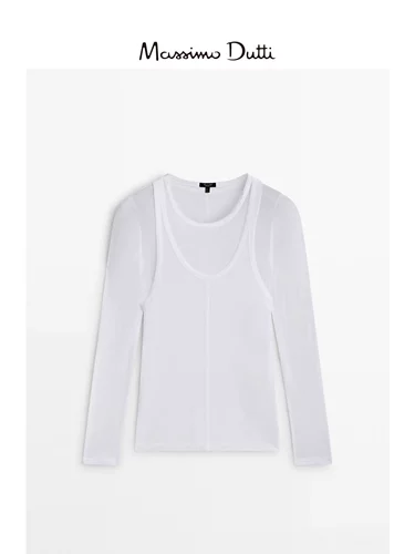 Демисезонный минималистичный дизайнерский лонгслив для отдыха, приятная телу футболка, 2023, облегающий крой, тренд сезона