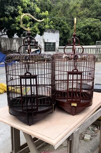 广东底留青手工笼四喜鸟广笼直径34.5全套 包邮