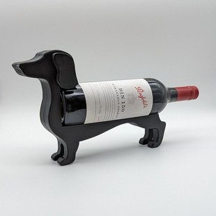 Holder 一个创意 Bottle Wine 可爱腊肠狗红酒架摆件 Dachshund