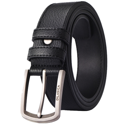 学生简约年轻潮人纯男士针扣皮带