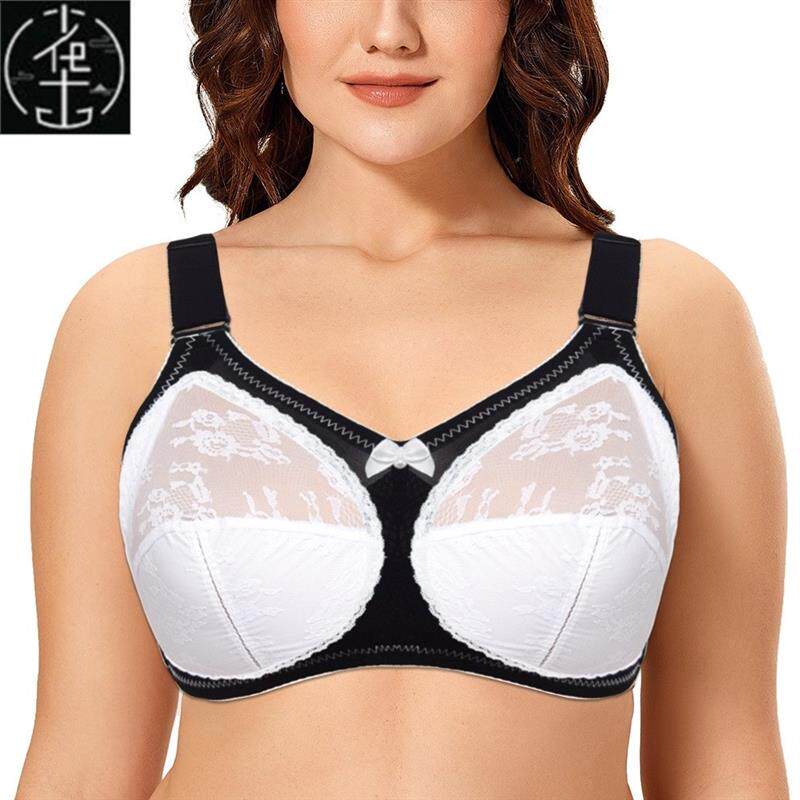 New Plus Size Lace Bras For Won Big Thin Minimizer Bra
