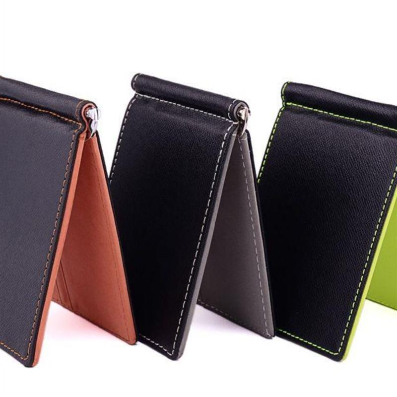 male genuine leather wallets money clip钱包 men short wallet